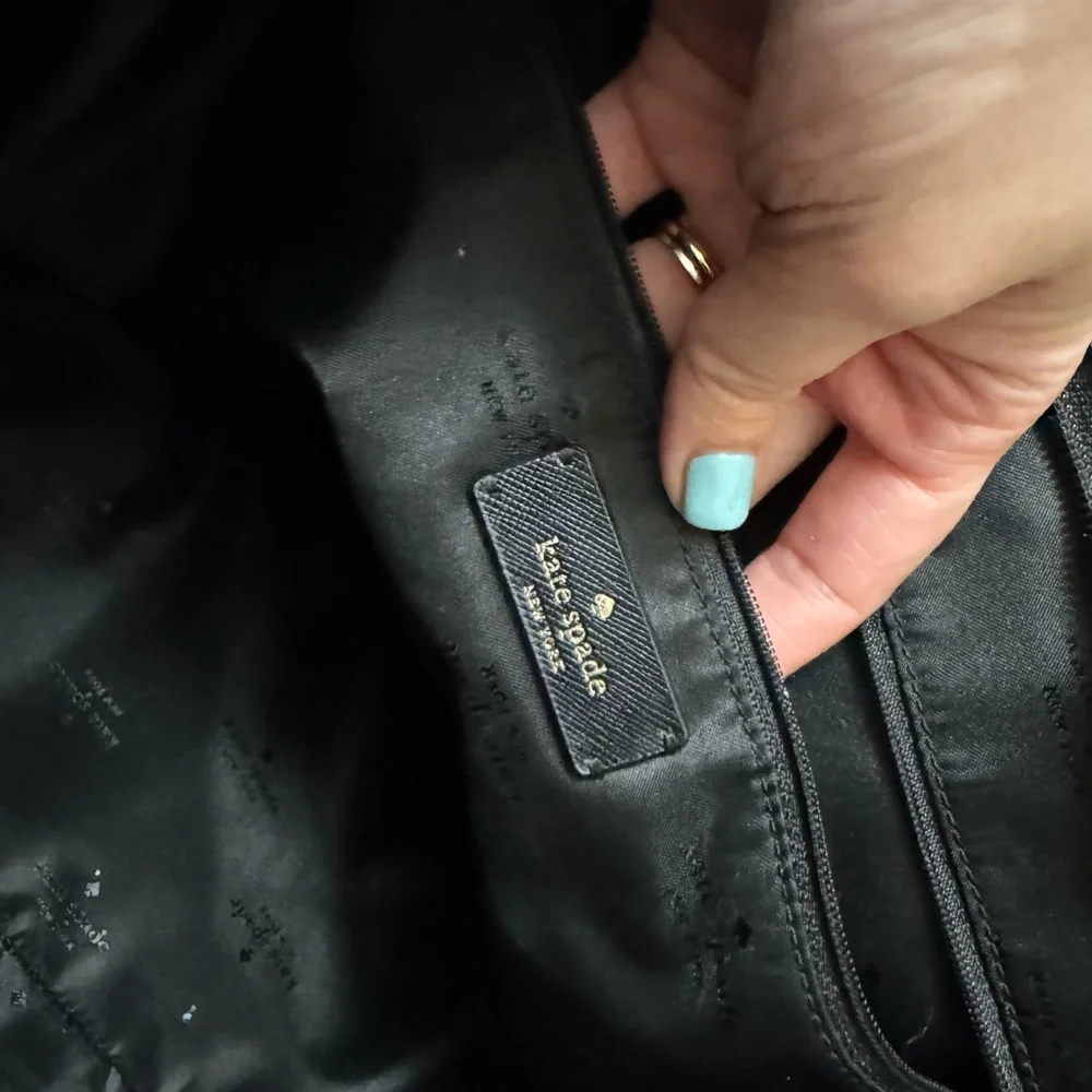 Kate Spade Black Dana Saffiano PVC tote with matching Madison wallet - Picture 4 of 16